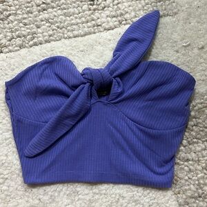 Purple crop top bandeau